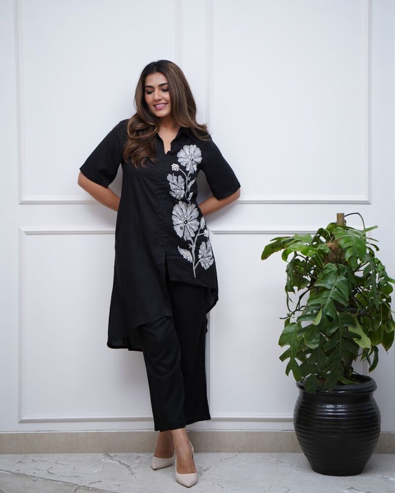Shirt Pant Co-ords Set Black